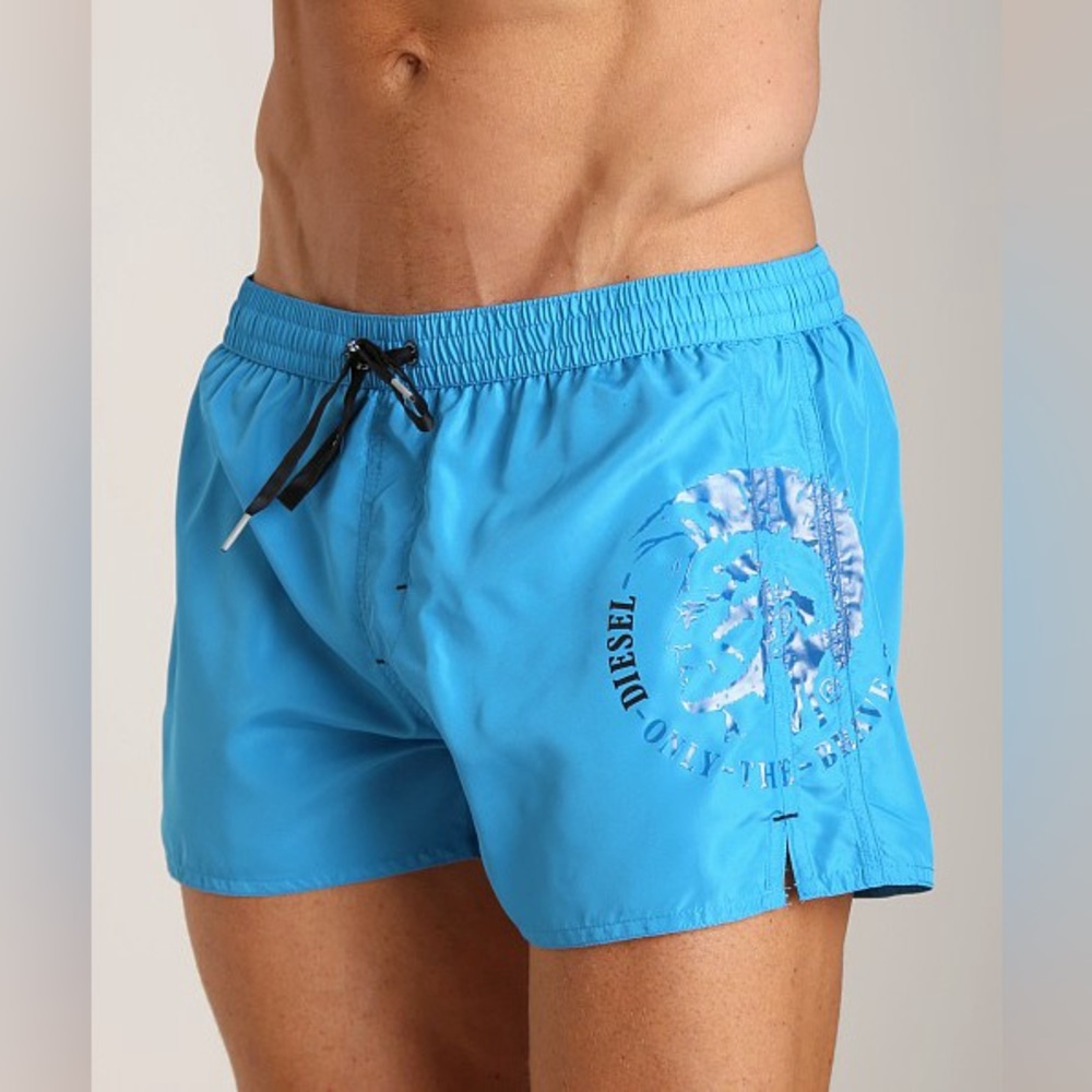 Diesel Coralrif Mohawk swim shorts turquoise blue Size Medium